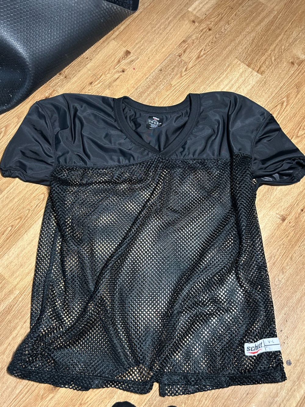 Black Mesh Football Top